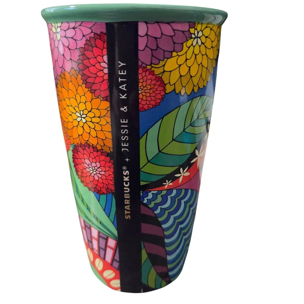 Starbucks Coffee Stories Jessie & Katey Ceramic Travel Tumbler 12oz With Lid